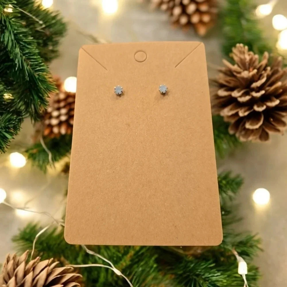 Gold Plated Rhinestone Stud Earrings